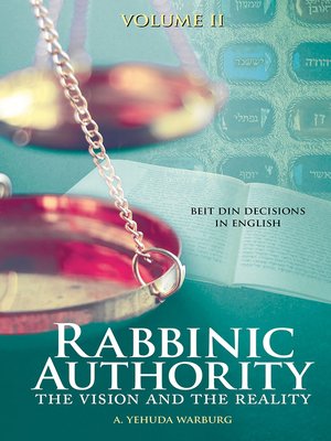 cover image of Rabbinic Authority, Volume 2